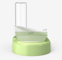 HKM-503827 Tilted Double Cat and Dog Bowl with Automatic Water Refill, Made from Safe PP and PET Materials