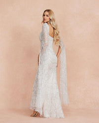 HKM-678419 Elegant White Women's Dress - EZ25110 Model