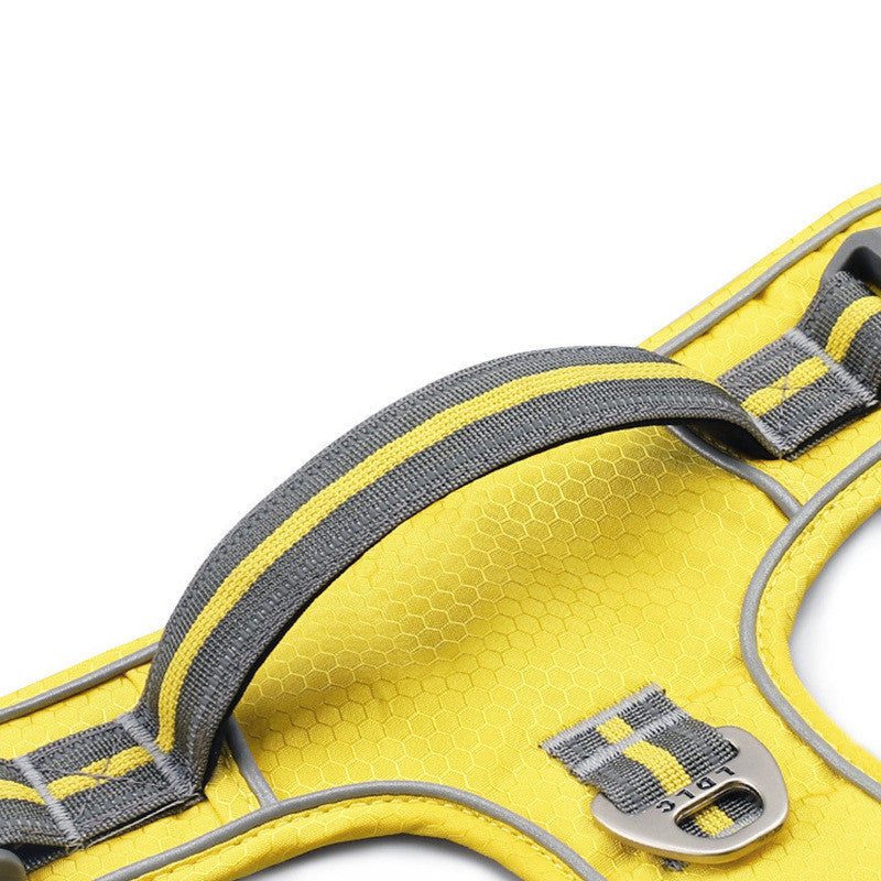 HKM-467347 Reflective Shock Absorption Pet Chest and Back Strap for Comfort and Night Vision