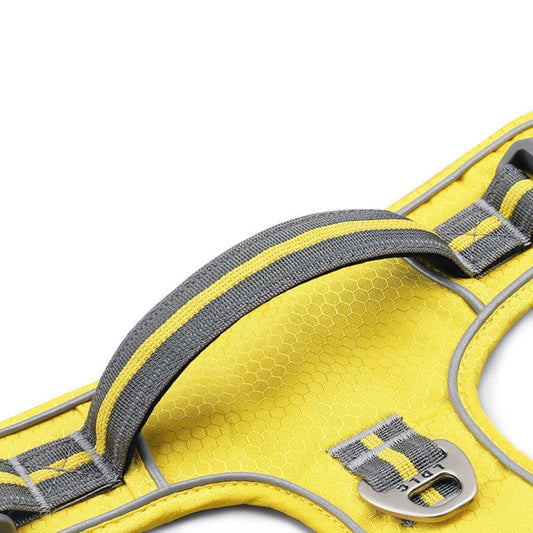 HKM-467347 Reflective Shock Absorption Pet Chest and Back Strap for Comfort and Night Vision
