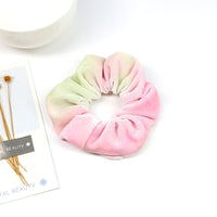 HKM-849043 Gradient Gold Velvet Hair Ring for Women and Girls - Stylish Elastic Accessory for Daily Wear and Special Occasions