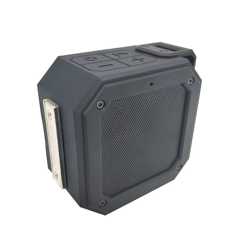 KTX-169875 Portable Bluetooth TWS Card Speaker with Radio Function and 15W Output, Dustproof, 12-Hour Playtime, USB Charging, TF Card Support, Black
