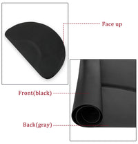 HKM-810515 Anti-Fatigue Black Salon Mat with Round Cutout, 3ft x 4.5ft, PVC & High-Density Foam