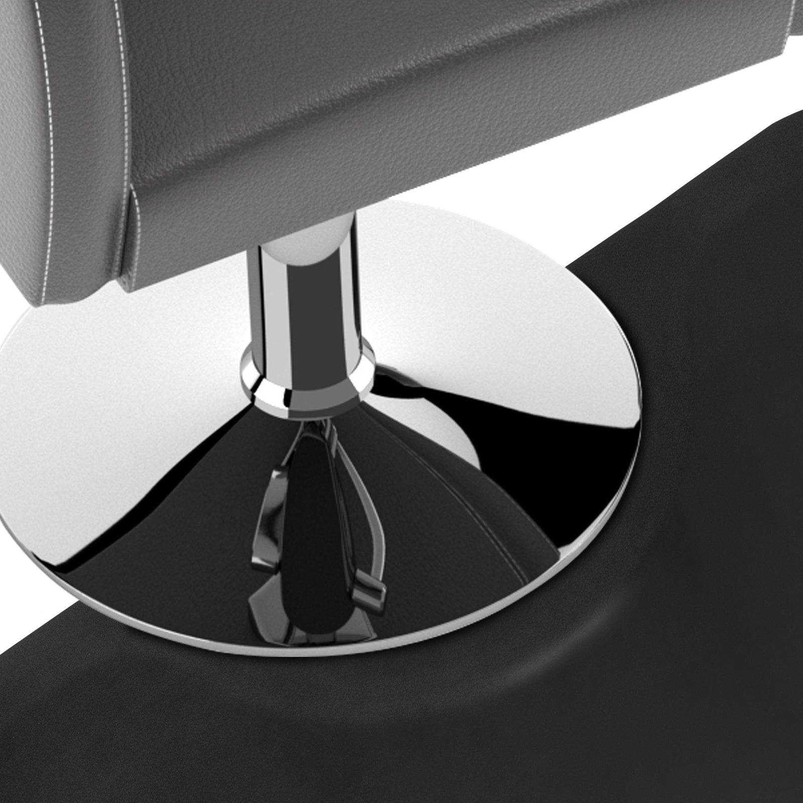 HKM-810515 Anti-Fatigue Black Salon Mat with Round Cutout, 3ft x 4.5ft, PVC & High-Density Foam