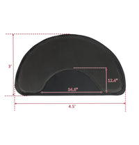 HKM-810515 Anti-Fatigue Black Salon Mat with Round Cutout, 3ft x 4.5ft, PVC & High-Density Foam