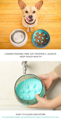 HKM-059731 Slow Feed Plastic Bowl for Pets - 19x19x14 cm