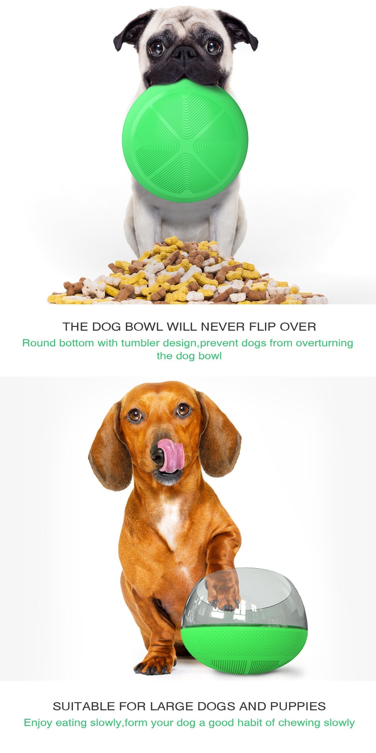 HKM-059731 Slow Feed Plastic Bowl for Pets - 19x19x14 cm