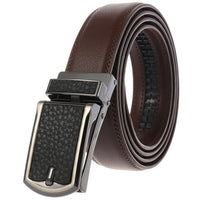 HKM-854931 Fashionable Automatic Buckle Genuine Leather Belt for Everyday Wear