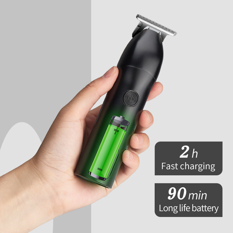 HKM-381715 LCD Display Electric Clipper with Stainless Steel Blades and Dual Charging Mode