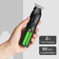 HKM-381715 LCD Display Electric Clipper with Stainless Steel Blades and Dual Charging Mode