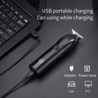 HKM-381715 LCD Display Electric Clipper with Stainless Steel Blades and Dual Charging Mode