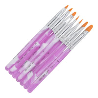 HKM-561939 Acrylic Flat Head Light Therapy Pen Set - 7-Piece Nail Art Tool for Creative Design