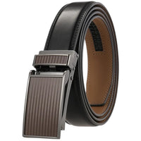 HKM-165651 Men's Custom Leather Automatic Buckle Belt with Alloy Closure - Model LY33-0222-1