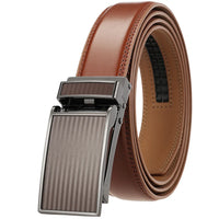 HKM-165651 Men's Custom Leather Automatic Buckle Belt with Alloy Closure - Model LY33-0222-1