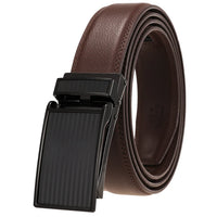 HKM-165651 Men's Custom Leather Automatic Buckle Belt with Alloy Closure - Model LY33-0222-1