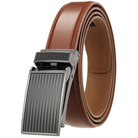 HKM-165651 Men's Custom Leather Automatic Buckle Belt with Alloy Closure - Model LY33-0222-1