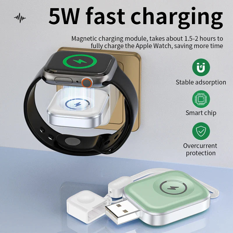 KTX-786131 Wireless Magnetic Charger for Apple Watch with Anti-Loss Lanyard