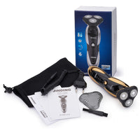 HKM-315027 Jinding RQ1150 Ergonomic Three-Head Electric Shaver with Quick Recharge and Washable Blades