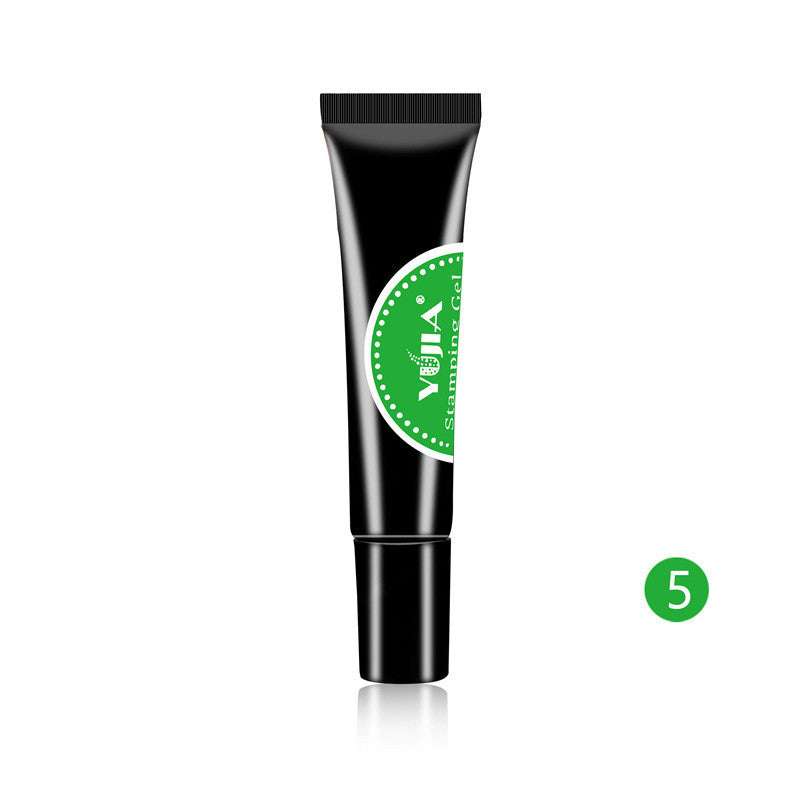 HKM-659091 Nail Printing Glue - 8ml Environmental Friendly, Glossy Finish, Available in 8 Elegant Colors
