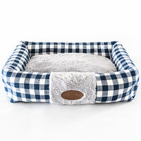 HKM-922899 Plaid Cat Nest, Cozy Pet Bed in Wine Red, Khaki or Light Grey, Available in Small, Medium, Large Sizes