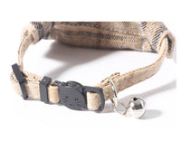 HKM-833043 Adjustable Plaid Cat Collar with Bow Tie and Bandana Scarf - Breakaway Design for Comfort and Safety