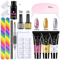HKM-559635 13-Piece Crystal Extended Glue Nail Art Kit