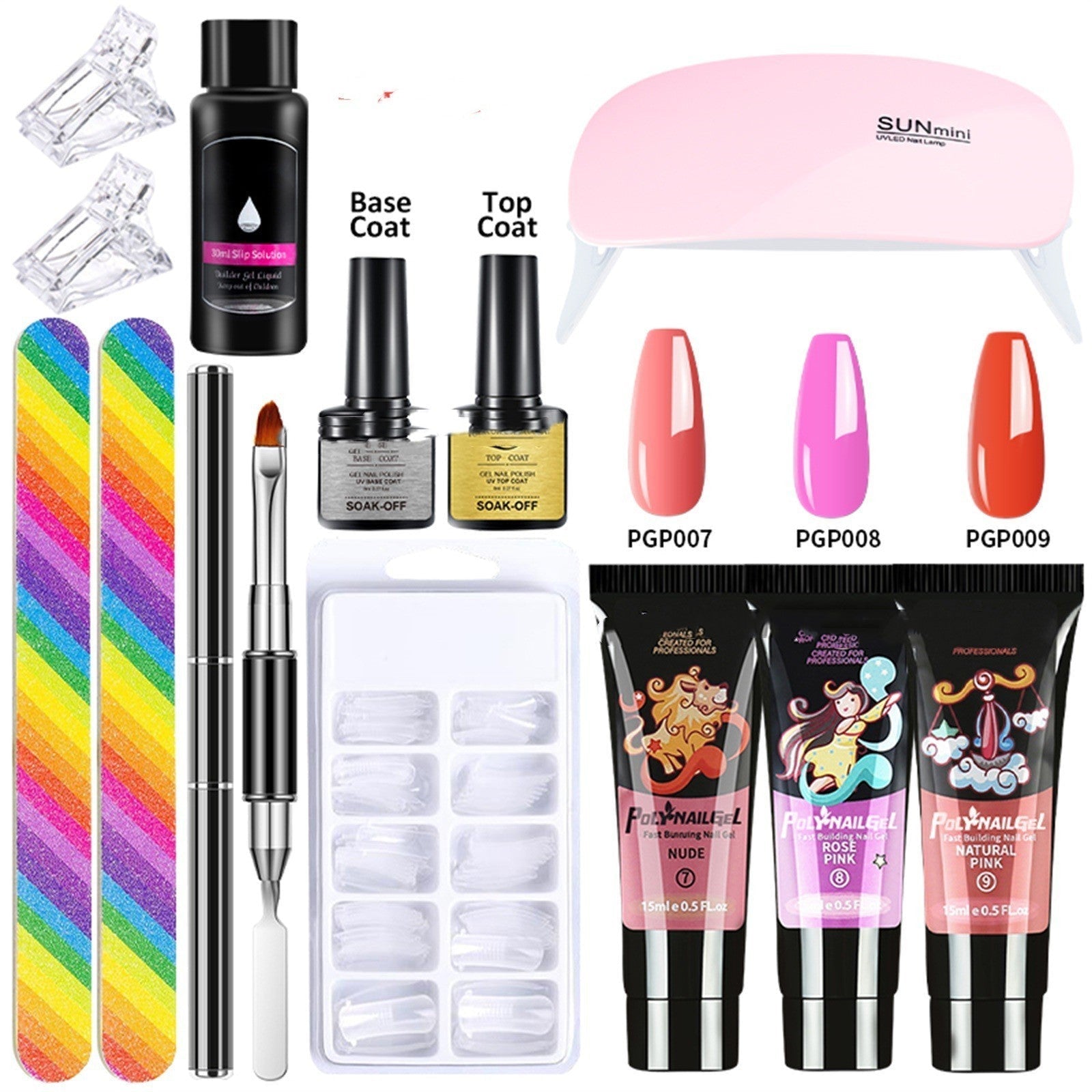 HKM-559635 13-Piece Crystal Extended Glue Nail Art Kit