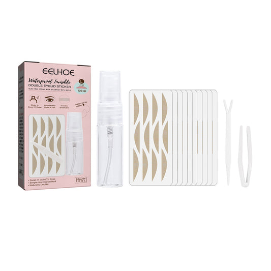 HKM-323091 Lace Double Eyelid Stickers - Natural, No Trace Waterproof Patch for Effortless Eye Enlargement