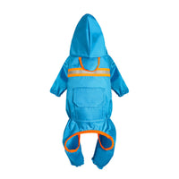 HKM-020947 Reflective Pet Raincoat ¨C Casual Waterproof Jacket for Pets in Orange, Black, Red, and Blue, Sizes S to XXL