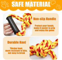 HKM-913043 Durable Dog Rope Tug Toy for Large Breeds – Interactive Chew Toy for Aggressive Chewers – Dental Cleaning and Tough Play