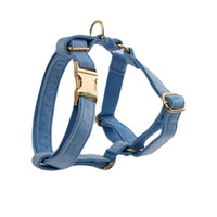 HKM-751187 Velvet Fabric Dog Collar with Accessories - Adjustable Sizes XS to XL, Includes Leash, Bow, Flower, Vest, and Poop Bag