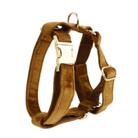 HKM-751187 Velvet Fabric Dog Collar with Accessories - Adjustable Sizes XS to XL, Includes Leash, Bow, Flower, Vest, and Poop Bag