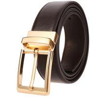 HKM-179155 Men's Leather Belt with Pin Buckle - Model LY35-21785-3