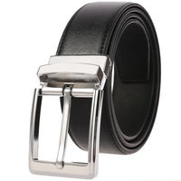 HKM-179155 Men's Leather Belt with Pin Buckle - Model LY35-21785-3