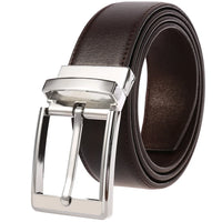 HKM-179155 Men's Leather Belt with Pin Buckle - Model LY35-21785-3