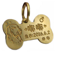 HKM-565139 Customizable Brass Pet Pendant | Bone Shape, Small & Large Sizes Available