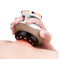 HKM-409875 Pearl White Gua Sha Tool with Adjustable Voltage and Compact Design