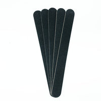 HKM-983315 Double-Sided Black Veneer Nail File Strips - 17.8cm Wood and Sandpaper Manicure Tool