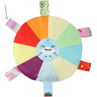 HKM-090707 Interactive Plush Dog Flying Disc Chew Toy with Bells - Washable and Bite-Resistant Tug-of-War Pet Accessory