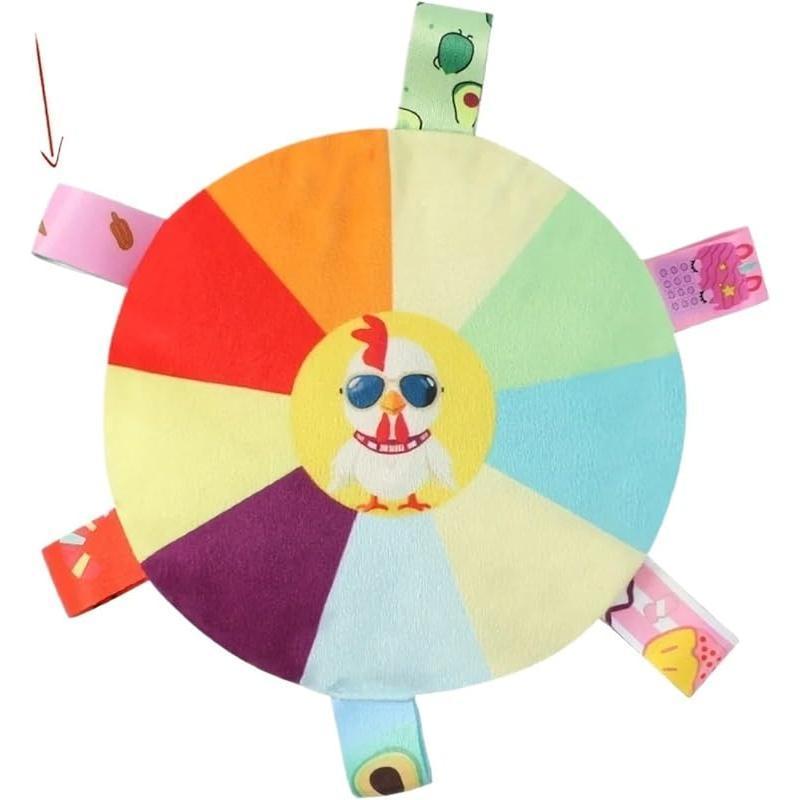 HKM-090707 Interactive Plush Dog Flying Disc Chew Toy with Bells - Washable and Bite-Resistant Tug-of-War Pet Accessory