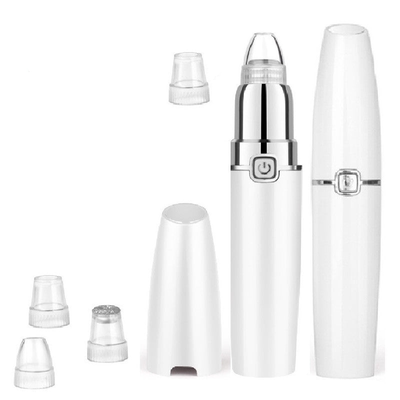 HKM-295123 Electric Blackhead Remover with Vacuum Suction and 4 Interchangeable Nozzles for Deep Pore Cleaning