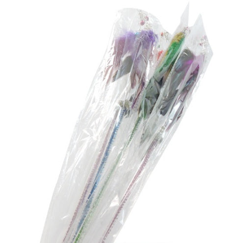 HKM-172883 Feather Wand with Metal and Plastic Rods for Engaging Cat Playtime