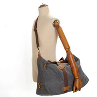 HKM-629715 Retro Canvas Sports Duffle Bag with Zipper Closure - Lightweight & Durable Travel Tote in Multiple Colours