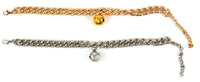 HKM-044627 Monochrome Aluminum Dog Collar for Small to Medium Breeds - Silver and Gold Options