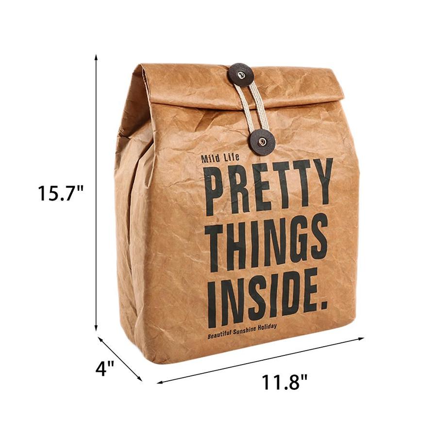 HKM-124307 Thermal Insulation Kraft Paper Picnic Bread Bags for Freshness and Durability