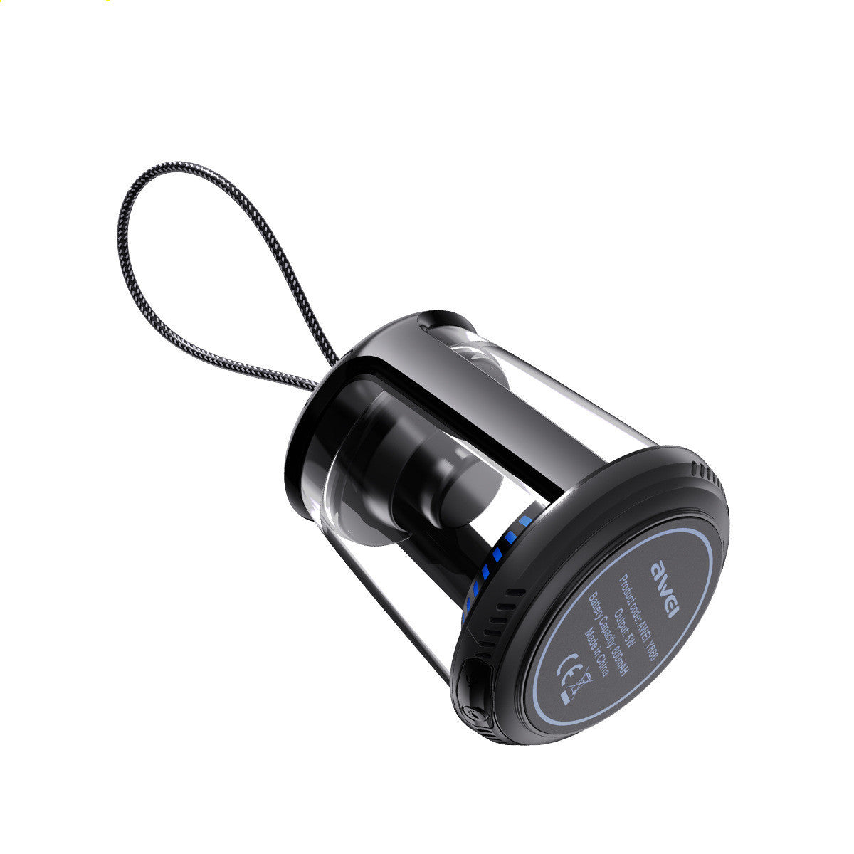 KTX-546131 Transparent Waterproof Mini Bluetooth Speaker with TWS Interconnection - Compact Outdoor Audio Solution