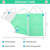 HKM-760275 Pet Grooming Shower Bag - Adjustable Mesh Restraint for Bathing and Nail Trimming, Scratch Prevention