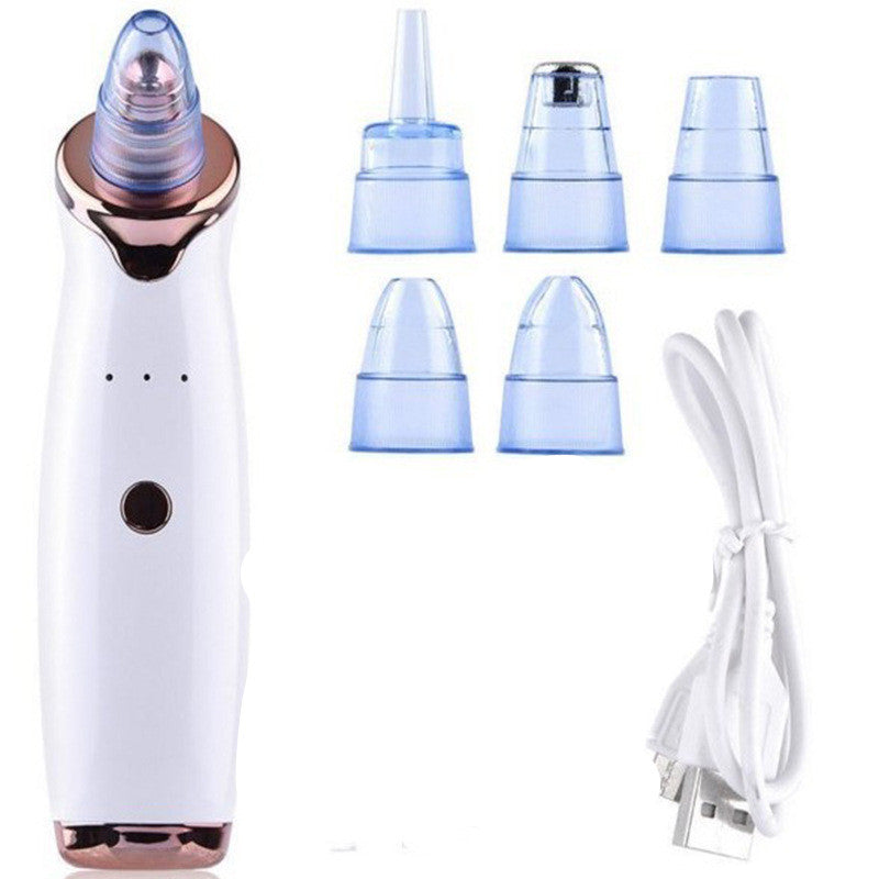 HKM-677971 Electric Blackhead Remover with 5 Suction Heads, Acne Treatment & Skin Rejuvenation Device