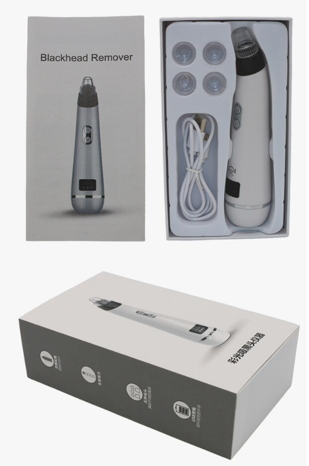 HKM-677971 Electric Blackhead Remover with 5 Suction Heads, Acne Treatment & Skin Rejuvenation Device