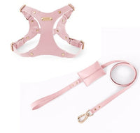 HKM-125139 Leather Dog Chest Harness in Various Colors and Sizes